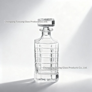 Wholesale 750ml <strong>Whisky</strong> Decanter Glass Bottles Container Decanter of <strong>Whisky</strong> for Restaurant Home Party - Product Image 2