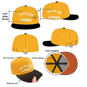 Casquettes de baseball personnalisées multicolores avec broderie plate, casquettes de sport personnalisées avec logo, vente en gros de casquettes hip-hop - Product Image 3