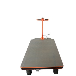 400W 모터 구동 전기 핸드 트럭 500kg 중량 용량 전기 플랫폼 트롤리 건설 현장 운송 - Product Image 5
