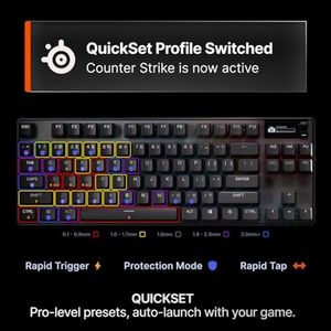 Teclado para Juegos OEM ODM <span class=keywords><strong>Apex</strong></span> <span class=keywords><strong>Pro</strong></span> <span class=keywords><strong>TKL</strong></span> Gen 3, Interruptores Magnéticos Analógicos OmniPoint 30, Ajustes Preestablecidos Rápidos, Rapid Trigger, Rapid TapSO - Product Image 3
