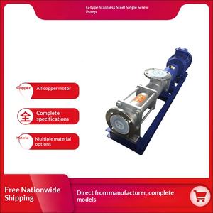 Bomba <span class=keywords><strong>de</strong></span> tornillo simple <span class=keywords><strong>de</strong></span> acero inoxidable 304 tipo G, bomba eléctrica <span class=keywords><strong>de</strong></span> cavidad progresiva para lodos con conexión bridada - Product Image 2