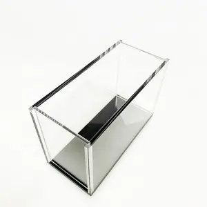 Scatola di esposizione trasparente personalizzata in acrilico per assemblare la vetrina in acrilico scatola di immagazzinaggio in acrilico