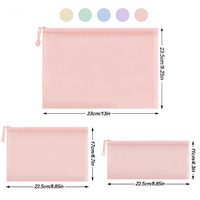 Logo personnalisé en sac de classement étanche format A4 dossiers de rangement de documents pochette à fermeture éclair en maille pour point de croix voyage école bureau