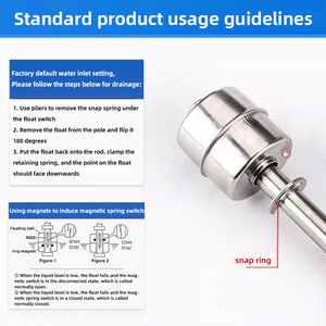 Interruptor de nivel de lengüeta de alta temperatura para entornos peligrosos para almacenamiento de productos químicos Bola flotante de acero inoxidable - Product Image 6