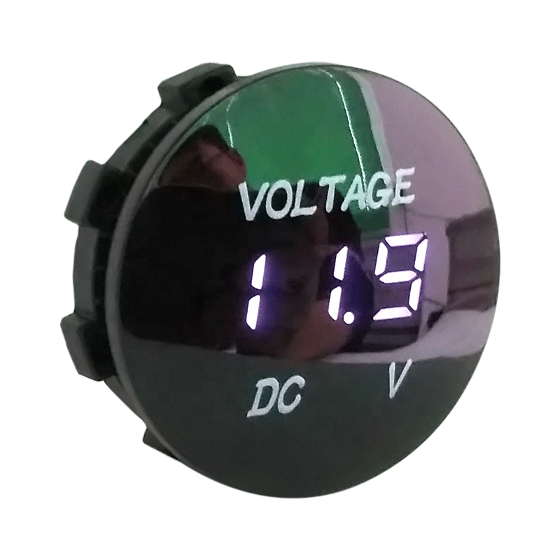 Автомобильный Вольтметр постоянного тока 12 В 24 В со светодиодной панелью цифрового дисплея, водонепроницаемый измеритель напряжения