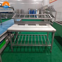 Table de désossage à trois niveaux en acier inoxydable de qualité alimentaire, machine à découper la viande pour l'abattage de porcs, bovins et ovins, et la transformation de la viande en abattoir