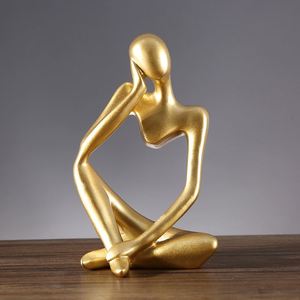 Nordic Office <b>Desk</b> Accessories Thinker Figure Statue Luxury Living Room Decoration Home Decor Art Desktop - Product Image 6
