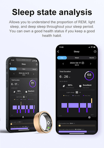 Bague connectée Huiers R03 en gros, idéale pour le suivi de la forme physique, avec logo OEM, moniteur de santé portable, fréquence cardiaque, étanche 5ATM - Product Image 4