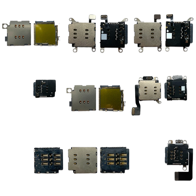 SIM Card Reader for iPhone 11 12 13 14 15 Pro Max Plus Mini Dual SIM Card Slot Socket Inner Adapter With Flex Cable