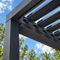 Pergola motorisée en aluminium avec éclairage LED, pavillon de jardin pour fêtes, modèle CE TUV NG-MP2026