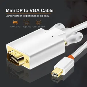 Câble adaptateur 1080p Mini Displayport DP mâle vers VGA femelle de haute qualité pour Apple Macbook Pro Macbook Air