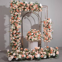 Accessoires de mariage tendance, écran en fer, mise en scène de mariage, arche en métal doré, zone d'accueil, cadre décoratif de fond