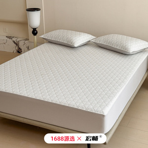 Hongchang Ice <b>Silk</b> Fitted <b>Sheet</b> Set 1.2m 1.5m 1.8m 2.0m Cooling Mat Modern Summer Bedding - Product Image 2