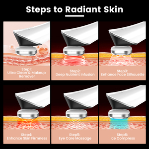 Dispositivo Antienvelhecimento para Massagem Facial e do Pescoço 2026, Remove Bolsas nos Olhos e Rugas, Eletroporação por Microcorrente, Alta Vibração - Product Image 3