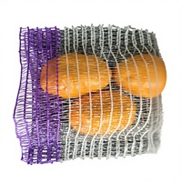 Sac en filet HDPE vierge avec cordon de serrage pour l'emballage des pommes de terre et des oignons, fourni par l'usine