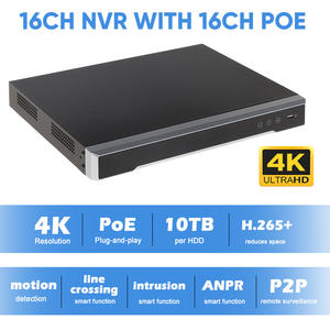 Hik профессиональный 16-канальный видеорегистратор камера <span class=keywords><strong>Nvr</strong></span> 16Ch P2P система безопасности камера видео рекордер Poe <span class=keywords><strong>Nvr</strong></span> - Product Image 2