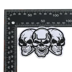 Personality Rock Punk Style Skull Embroidery Cloth Attached Clothing Accessories DIY Clothing Pants All Match Decoration