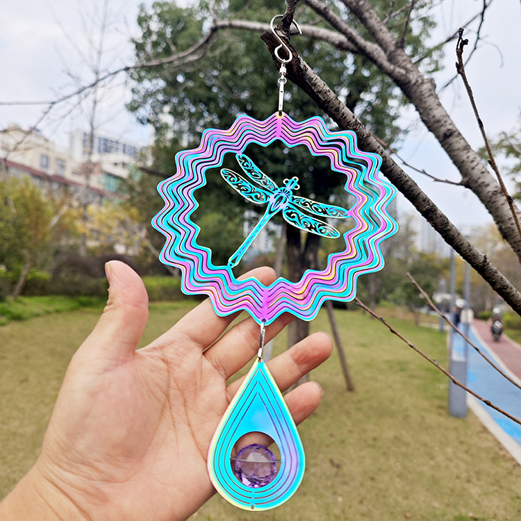 Queue de libellule colorée en forme de larme de 6 pouces