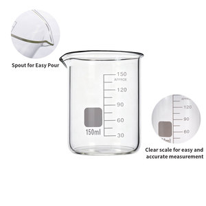 Béchers <span class=keywords><strong>de</strong></span> mesure en verre borosilicate 3.3 à paroi épaisse <span class=keywords><strong>et</strong></span> à large ouverture avec échelle graduée claire pour laboratoire <span class=keywords><strong>de</strong></span> <span class=keywords><strong>chimie</strong></span> – Fournisseur personnalisé - Product Image 3