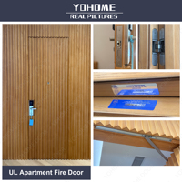 Puerta Interior de Madera de Lujo para Proyectos de Apartamentos, Puerta Interior Ignífuga para Habitaciones, Puertas Interiores Resistentes al Fuego para Casas