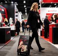 Valise à roulettes pliable portable en carton recyclé gaufré, la plus vendue, avec logo personnalisé imprimé, idéale pour les expositions