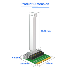 <span class=keywords><strong>M</strong></span>.2 NVMe SSD PCI-e/<span class=keywords><strong>M</strong></span>.2 NGFF B+<span class=keywords><strong>M</strong></span> Key 适配器 PCB 支撑架 笔记本电脑垂直安装 2280 型电脑 600MB/s 现货 - Product Image 5