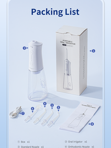 <span class=keywords><strong>Irrigador</strong></span> bucal portátil al por mayor, limpiador <span class=keywords><strong>dental</strong></span> de agua recargable de 300ML, suministro de fábrica aprobado por CE y FCC - Product Image 2