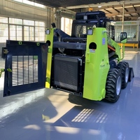 Mini-chargeuse sur pneus autoportée, moteur diesel, haute efficacité, équipement de construction