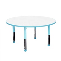 Mobilier de salle de classe scolaire Table d'étudiant Table d'étude ronde d'activité d'étudiant réglable en hauteur