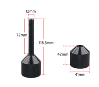 Ensemble de 2 goupilles d'alignement en aluminium de 1-1/8 pouce, arrangement ferme avec 2 trous, couleur noir/rouge