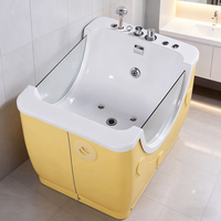 Baignoire écologique pour animaux de compagnie, structure durable et résistante à l'usure pour un nettoyage et un toilettage longue durée des animaux.