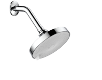 Douche pluie moderne de 6 pouces en plastique ABS chromé 5 fonctions multifonctionnelle montage mural pommeau de douche robinet de salle de bain