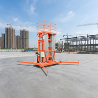 Monte-charge mural hydraulique portable à mât vertical, alimenté par courant alternatif, le plus vendu, capacité 1000 kg, déplacement 10 m