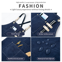 Tabliers Personnalisés en Toile de Coton pour Chefs, Serveurs, et Employés de Café-Restaurant – Uniforme de Travail Unisexe pour Cuisine, BBQ, Bar et Commerce