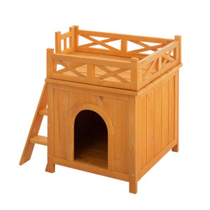Abri pour chat en bois avec balcon et échelle - Product Image 2