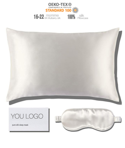 Funda de almohada de satén de seda mulberry 100% natural, suave como funda de almohada bordada personalizada, venta al por mayor - Product Image 2
