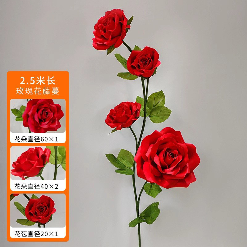 Arrangement de vigne de roses rouges 2,5M (hors base)