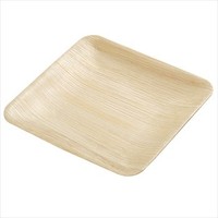 Assiettes carrées jetables en feuilles de palmier 100 % compostables, biodégradables, résistantes et écologiques pour mariages et anniversaires