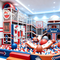 Aoleao - Parque Infantil Interior Personalizado para Estadios, Piscina de Pelotas, Tobogán, Trampolín, Obstáculos de Escalada para Niños, Juego Suave, Certificado CE, TUV, CPC