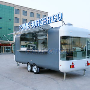 Camions de nourriture mobiles CAMP Chariot à hamburger Remorque de camion de nourriture avec cuisine complète à vendre - Product Image 1