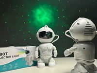 Projecteur Étoiles Robot Veilleuse Galaxie – Projecteur Spatial Astronaute, Lampe LED de Plafond Nébuleuse Étoilée Cadeaux pour Enfants pour Noël
