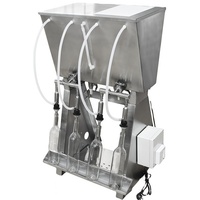 Machine de remplissage semi-automatique à 6 têtes pour le remplissage et le bouchage de bouteilles de vin à petite échelle