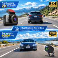 Nouveau Wifi Gps 2K Dash Camera 4g Carte Sim Voiture Dvr Voiture Boîte Noire Avant et Arrière Double Objectif Wifi Gps 2k Dashcam 4g 2k Dash Cam