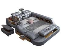 Hochwertiges modernes elektrisches Multifunktions-Massage bett mit Musik-USB-Projektor Smart Bed With Safe