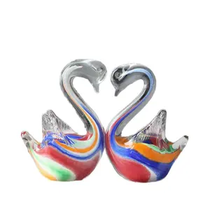 European Creative Crystal Glass Swans Lovers New Bedroom Decoration Small Porch Wine Cabinet Tradeshow Giveaways Trophies