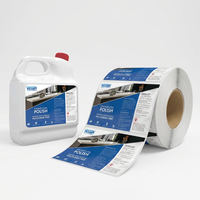 Etiquetas Autoadhesivas en Rollo, Resistentes al Agua y al Aceite, Diseño Personalizado, para Botellas de Galón de Limpiador de Acero Inoxidable