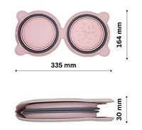 Bols pliants en silicone pliants pour chiens de compagnie pour voyage facile à prendre bol pliable double pour chien