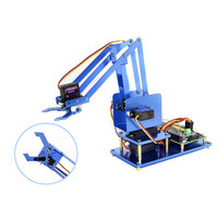 Lengan Robot Raspberry Pi Generasi ke-4 Tipe B Lengan Robot Logam Empat Derajat Kebebasan Raspberry Pi 3B+/4B