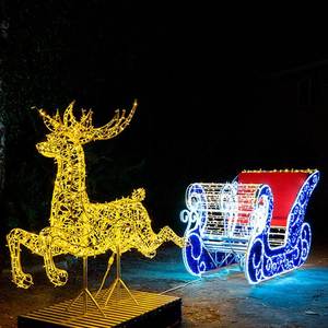 <span class=keywords><strong>Decoración</strong></span> Navideña Personalizada Impermeable IP68, Motivo <span class=keywords><strong>de</strong></span> Reno, Trineo <span class=keywords><strong>de</strong></span> Santa Claus y Renos en 3D <span class=keywords><strong>de</strong></span> Tamaño Real con Luces LED <span class=keywords><strong>para</strong></span> Exteriores - Product Image 6