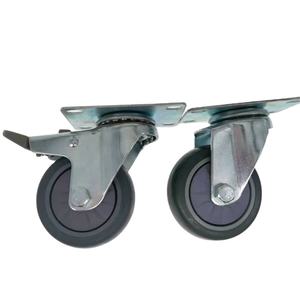 Roue pivotante à frein total 75 mm en TPR pour chariot utilitaire moyen, établi, <span class=keywords><strong>support</strong></span> <span class=keywords><strong>TV</strong></span> et tables - Product Image 1